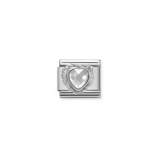 330603 10 White Cz Heart