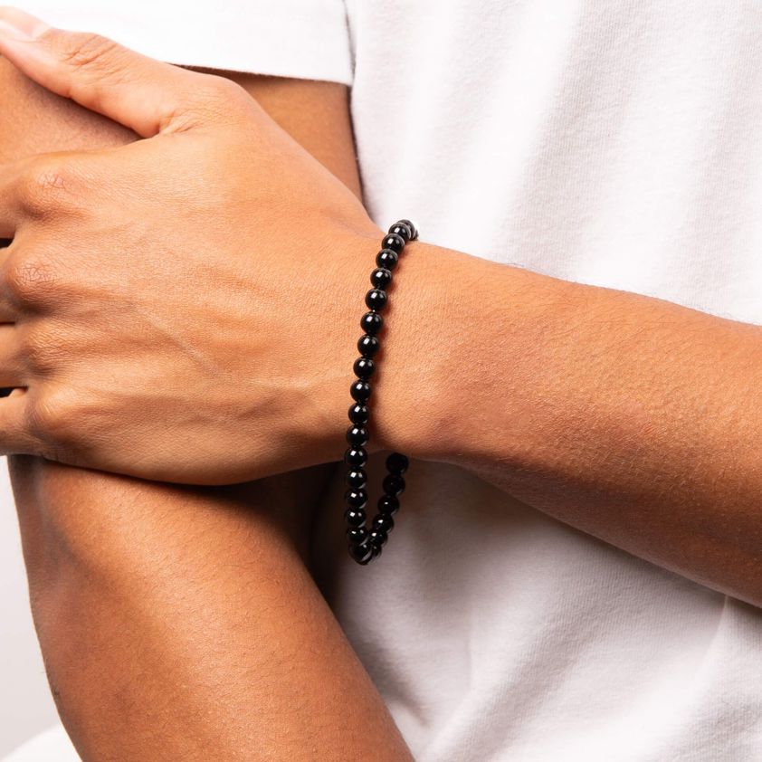 Black Onyx Healing Bead Bracelet 22cm