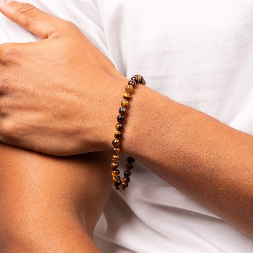 Brown Tigers Eye Healing Bead Bracelet 22cm