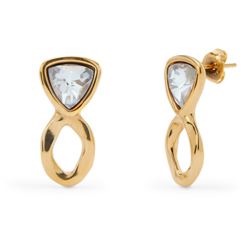 18ct Gold Plated PEN0980 Crystal Drop Earrings