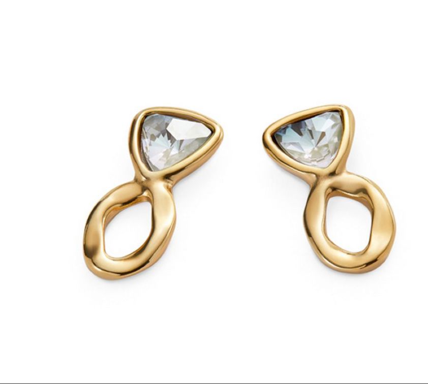 18ct Gold Plated PEN0980 Crystal Drop Earrings