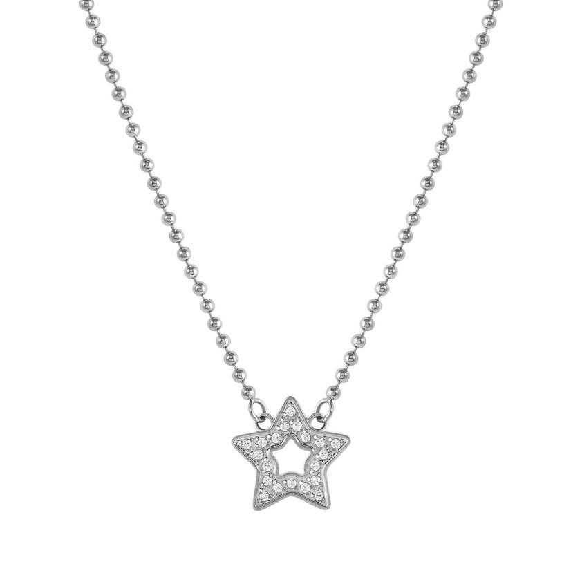 Stainless Steel 134001 Soffio D'Armor Star Necklace