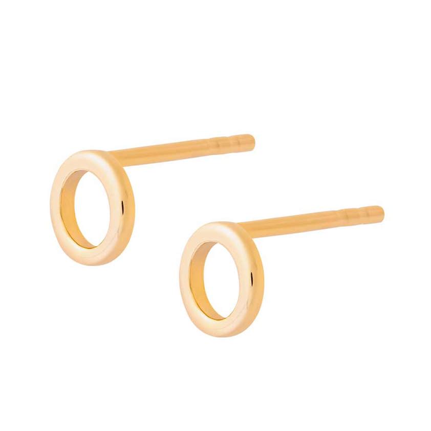 Yellow Gold Plated Halo Studs