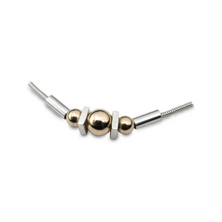 N1 Silver & Gold Bead Necklace