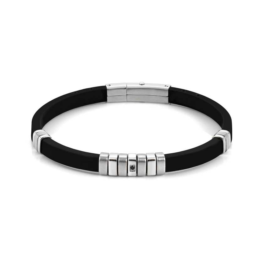 028805 01 City Bracelet Black CZ Steel