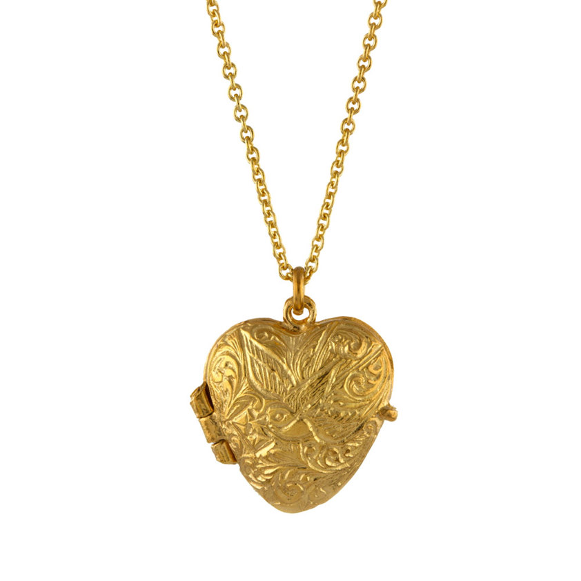 Yellow Gold Vermeil Victoriana Heart Locket