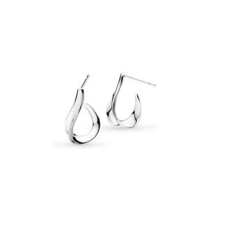 Serenity Semi Hoop Stud Drop Earrings