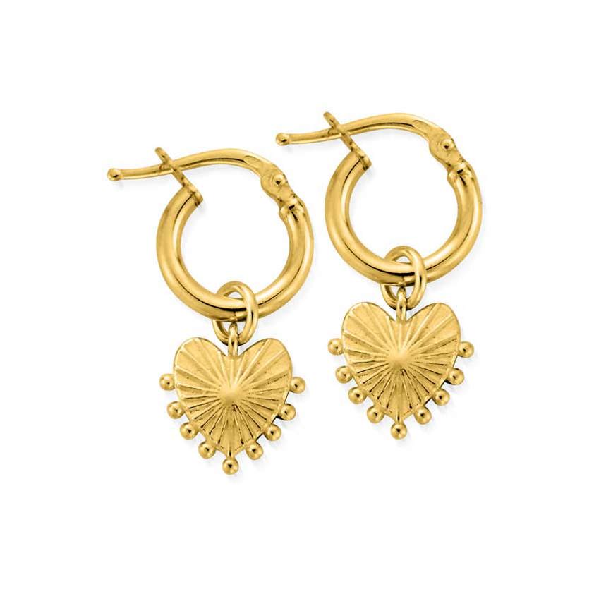 Yellow Gold Plated Glowing Beauty Small Hoops