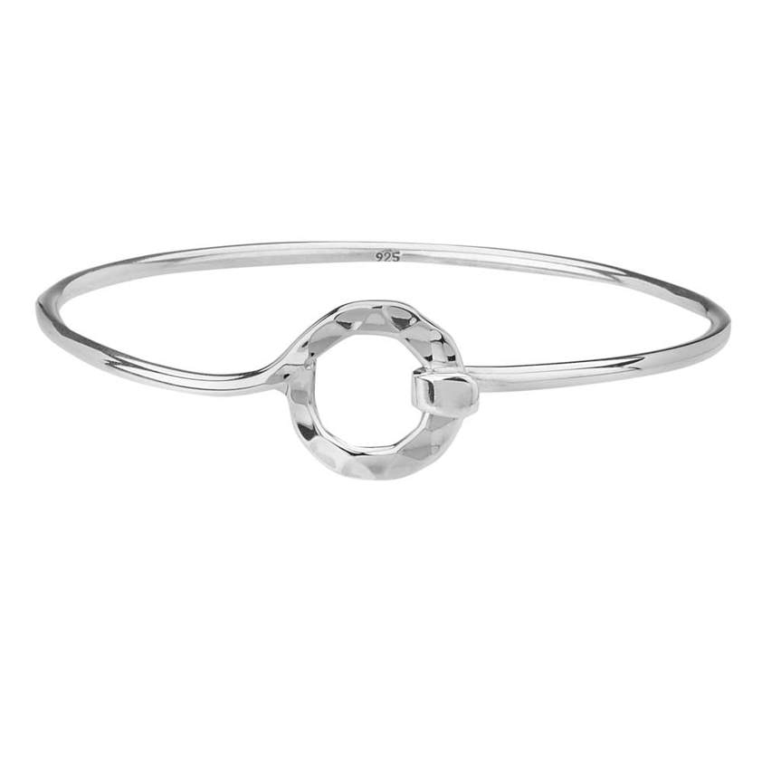 Hook & Circular Hammered Bangle