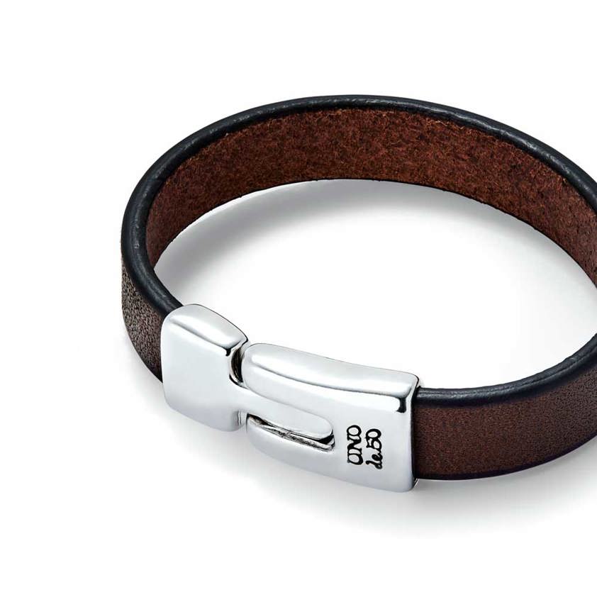 PUL2454 Brown Leather Bracelet