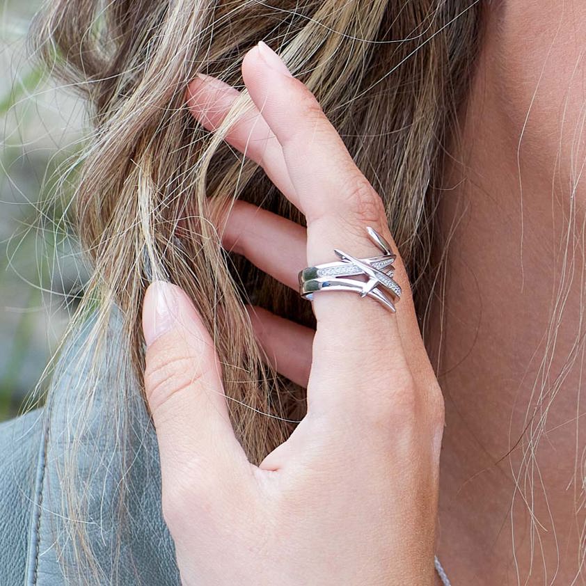 Helix Wrap Pave CZ Ring