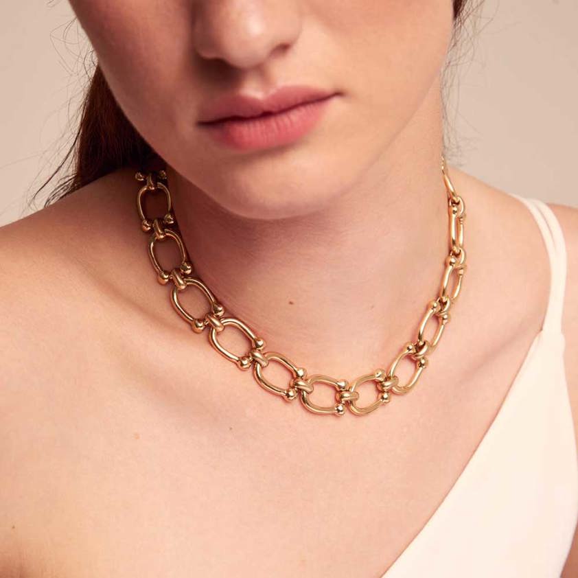 COL1898ORO Medium Size Link Necklace