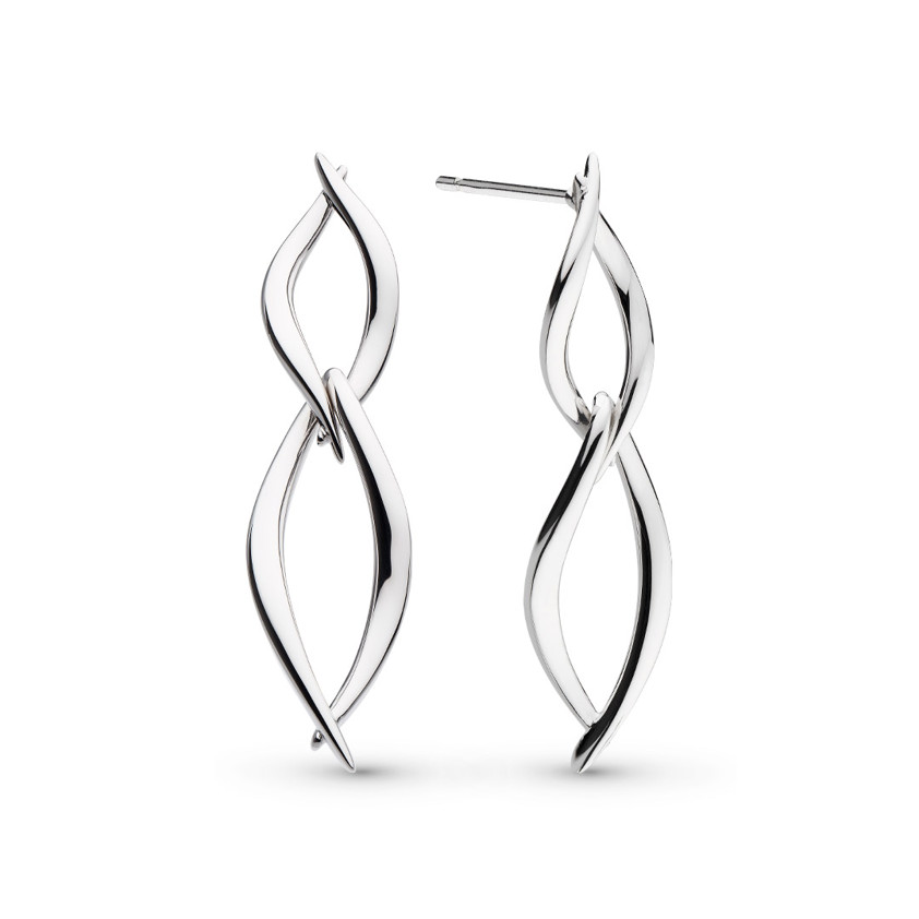 Entwine Twist Link Duo Drop Earrings