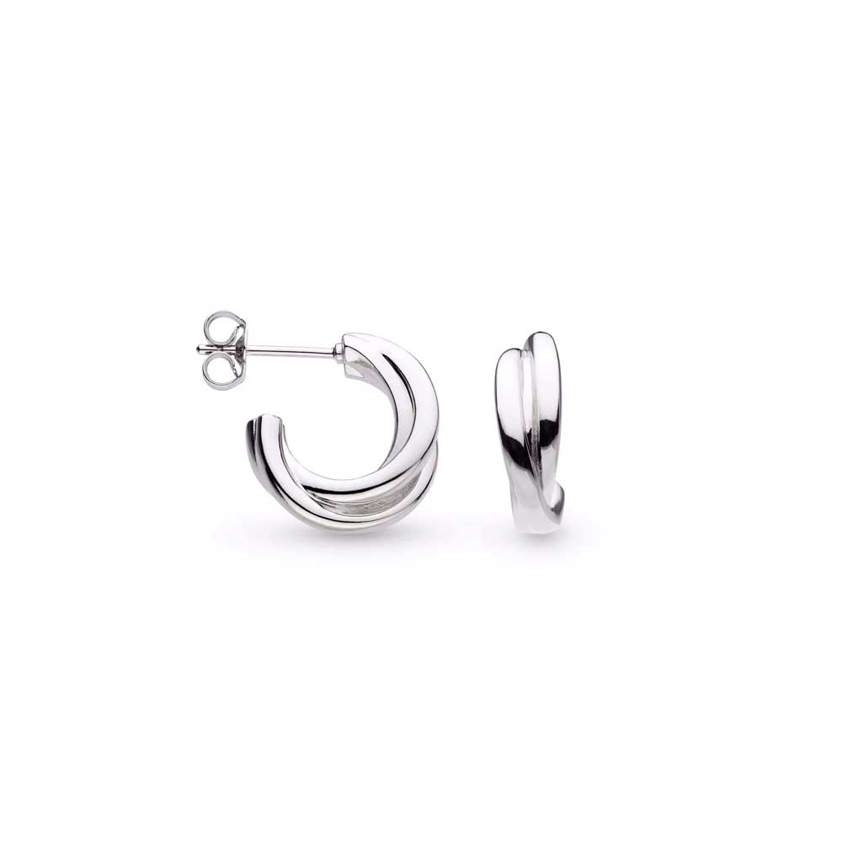 Bevel Trilogy Hoop Earrings