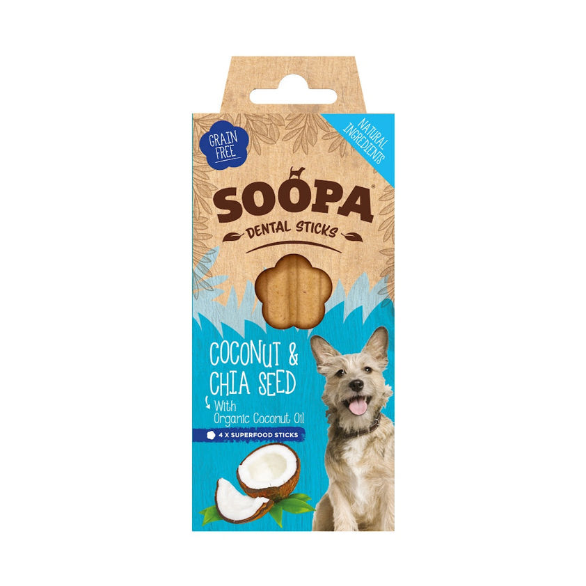 Coconut Soopa Dental Sticks Pack of 4