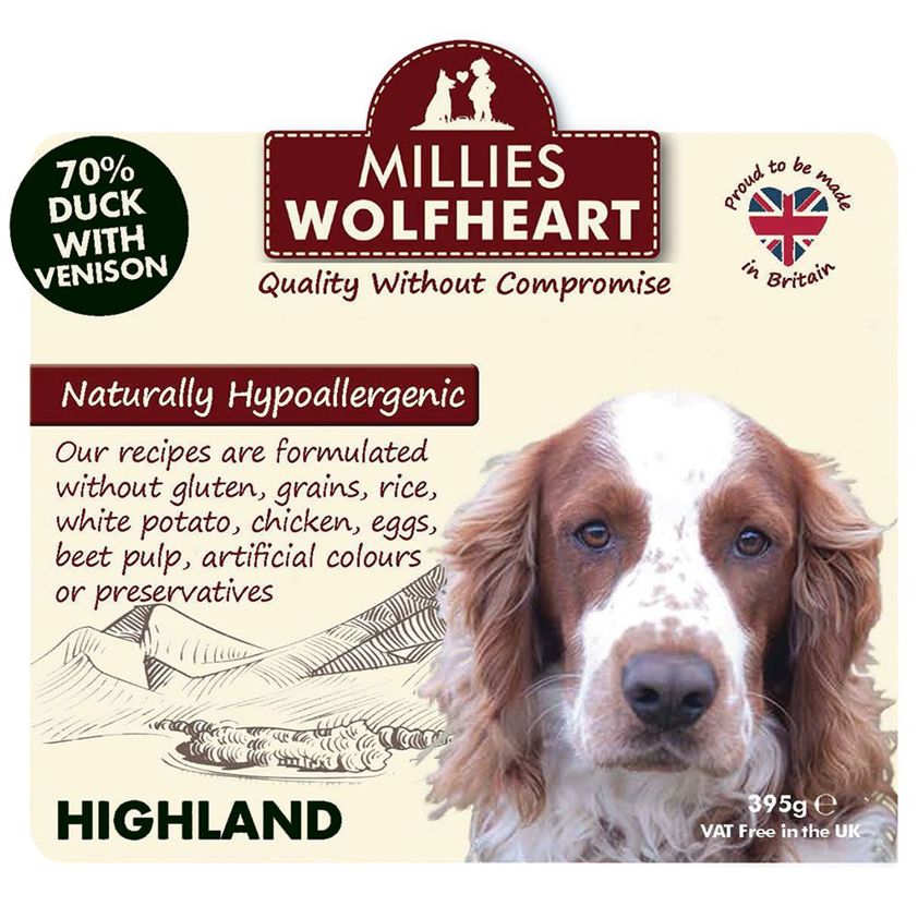 Highland Millie's Wolfheart Wet Cans 395g