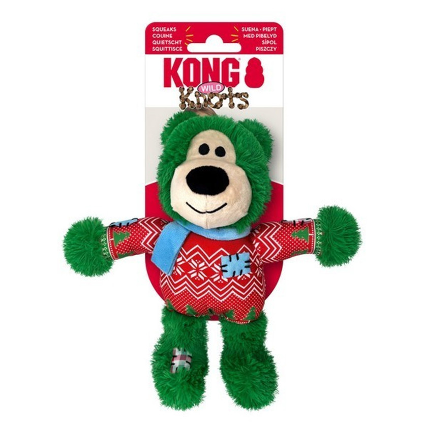 Green KONG Holiday Wild Knots Bear Medium/Large