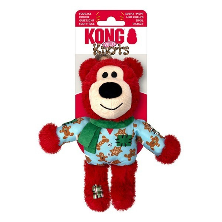 Red KONG Holiday Wild Knots Bear Medium/Large