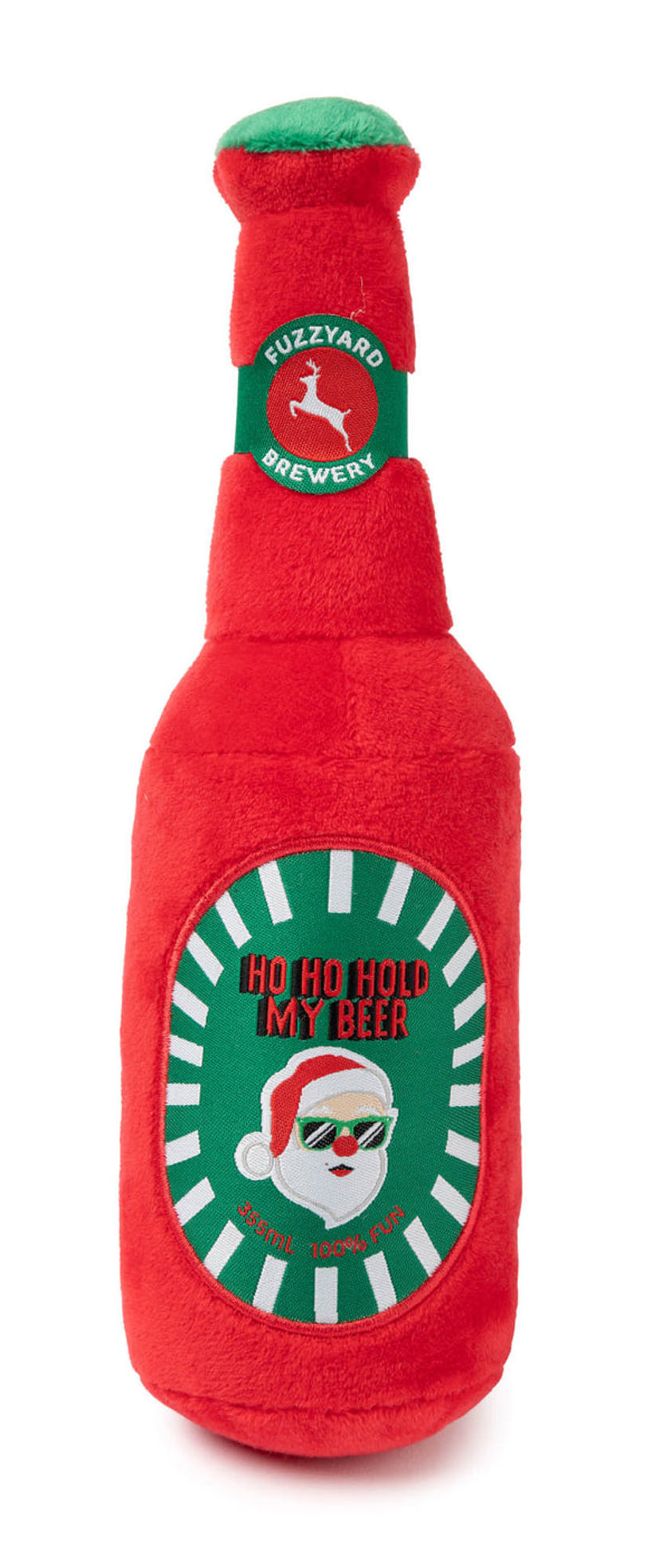 Ho Ho Hold My Beer FuzzYard Christmas Bottle