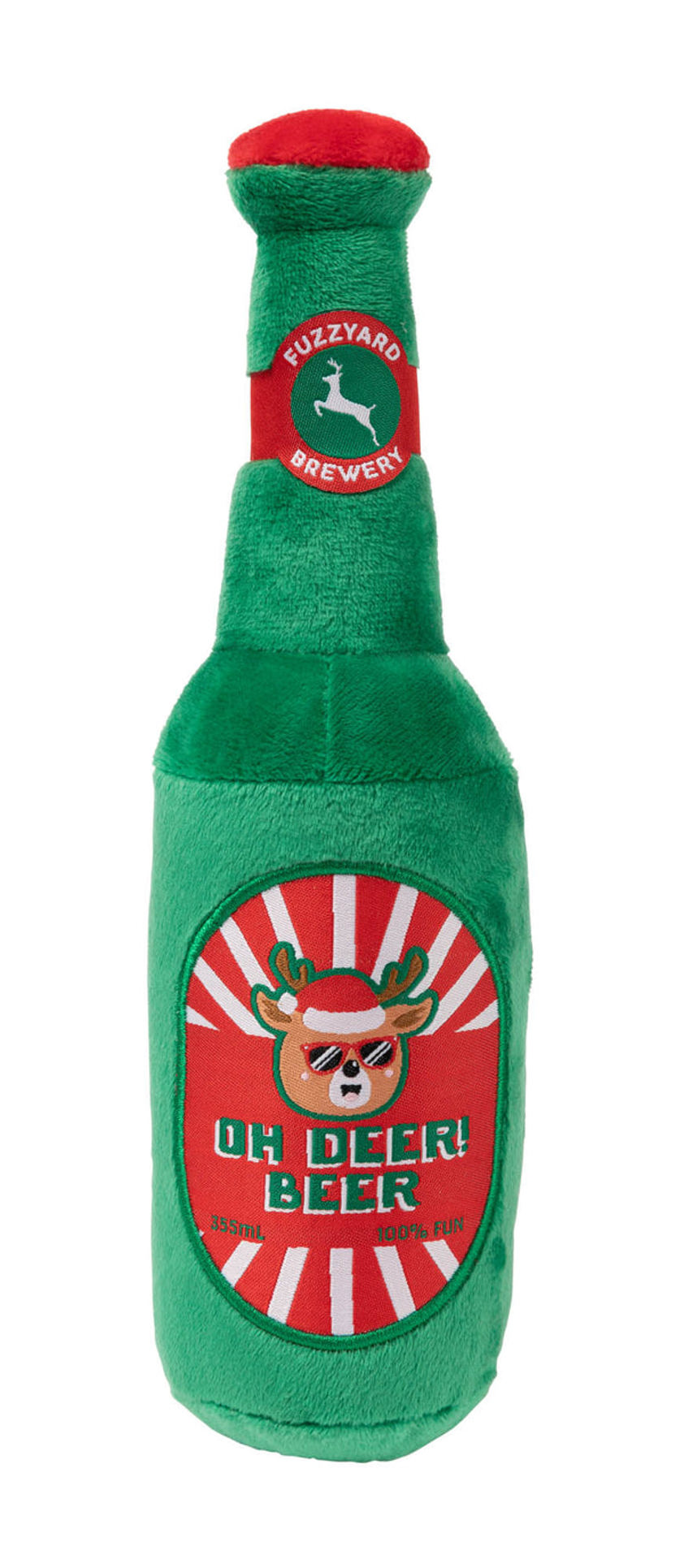 Oh Deer Beer FuzzYard Christmas Bottle