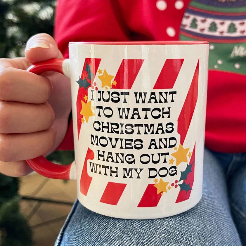 Hang Out With My Dog Christmas Mug