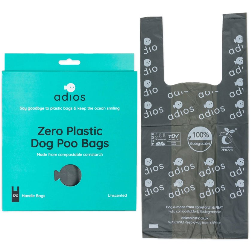 Adios Compostable Poop Bags with Handles