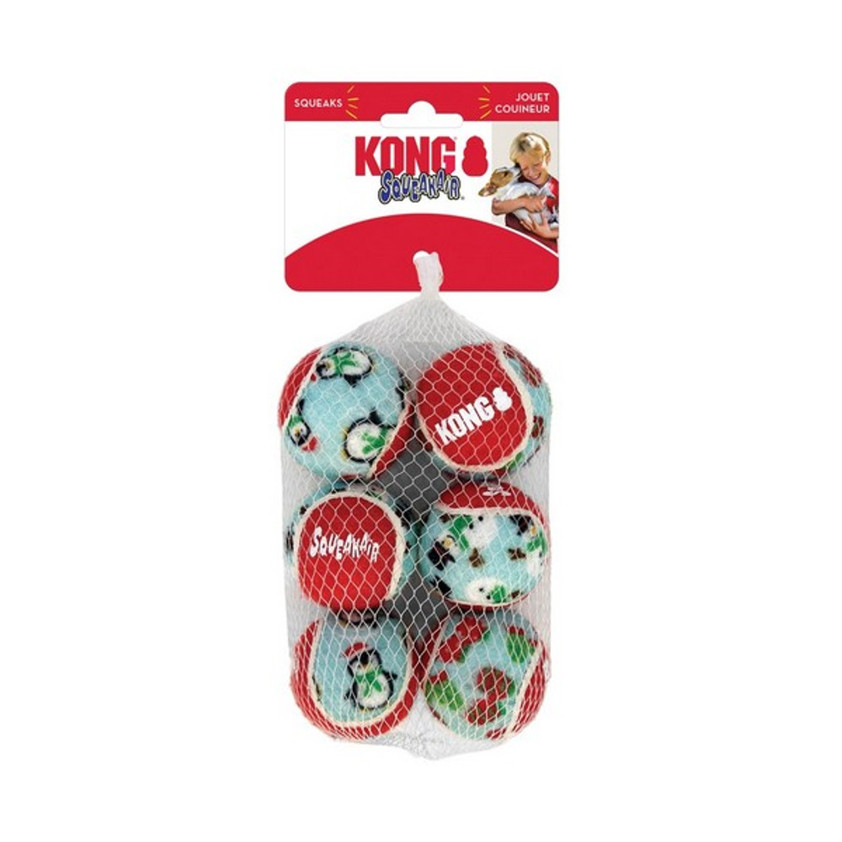 Kong Christmas Squeakair Balls 6 Pack