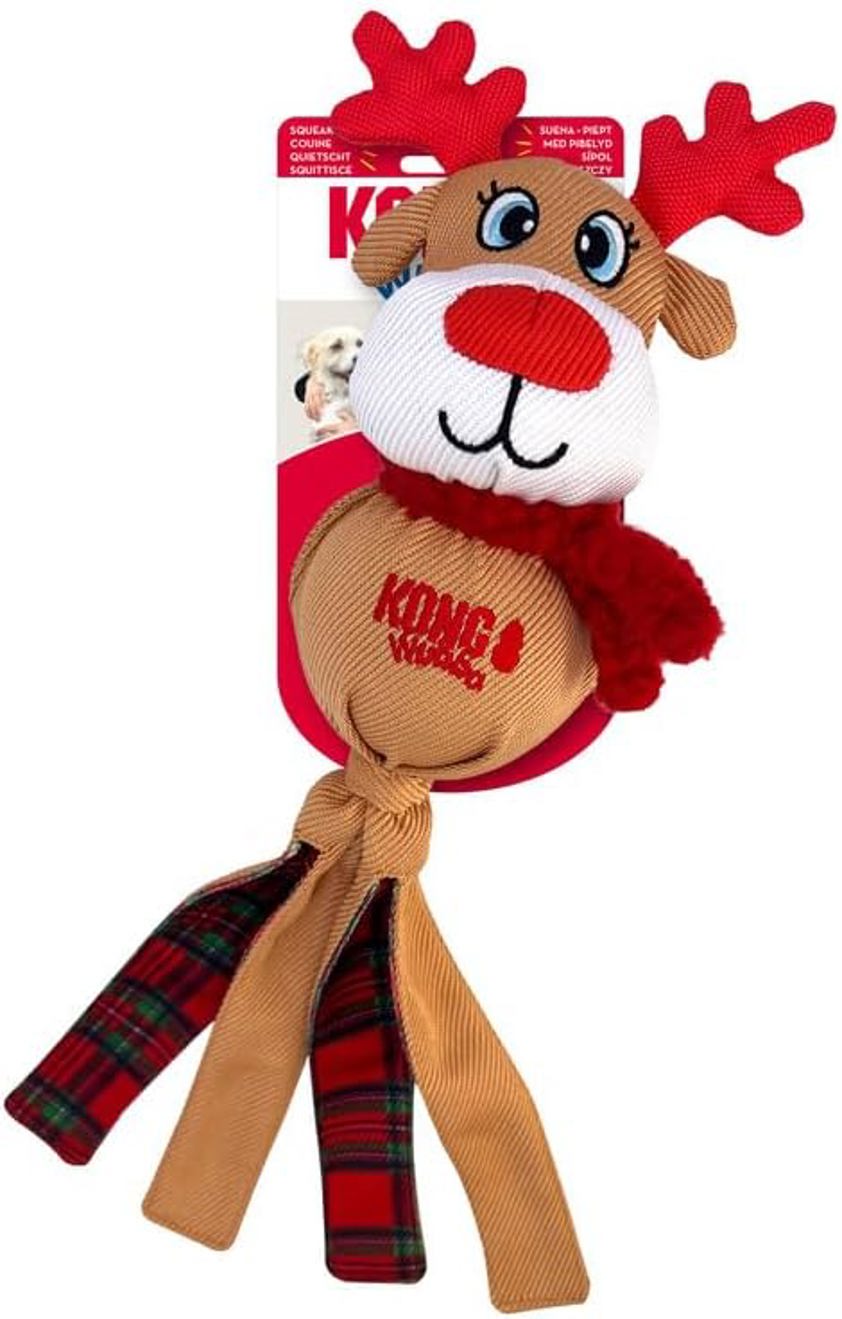 Reindeer KONG Holiday Wubba