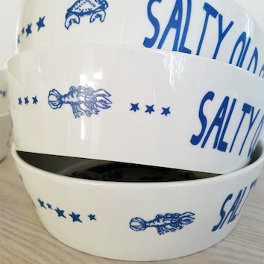 Port and Lemon Salty Old Sea Dog Hand Decorated Bowl