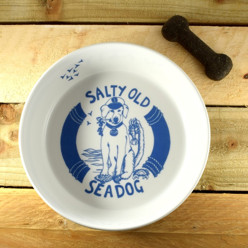 Port and Lemon Salty Old Sea Dog Hand Decorated Bowl