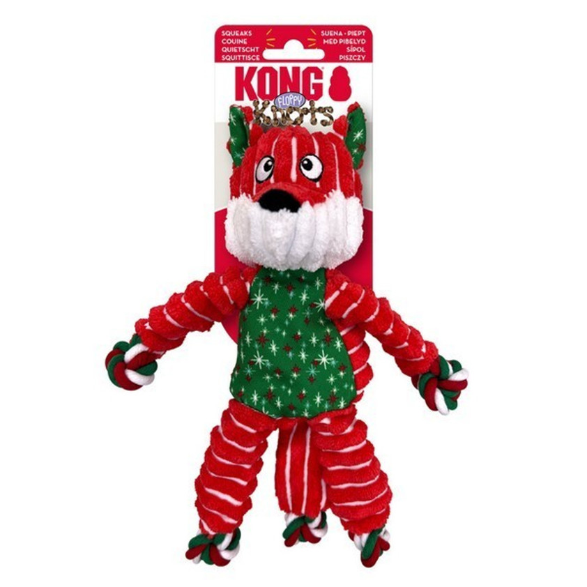 Kong Holiday Floppy Knots Fox Small/Medium