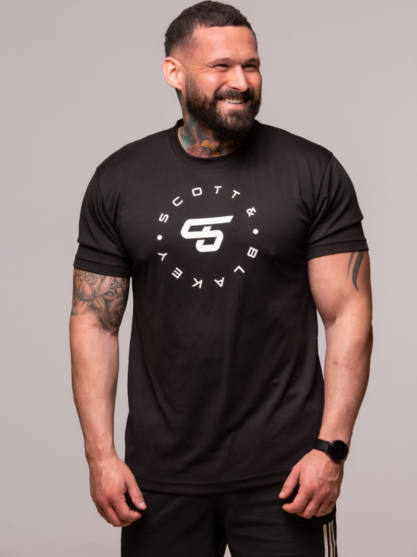 Black Scott & Blakey Basic Tee Large Logo