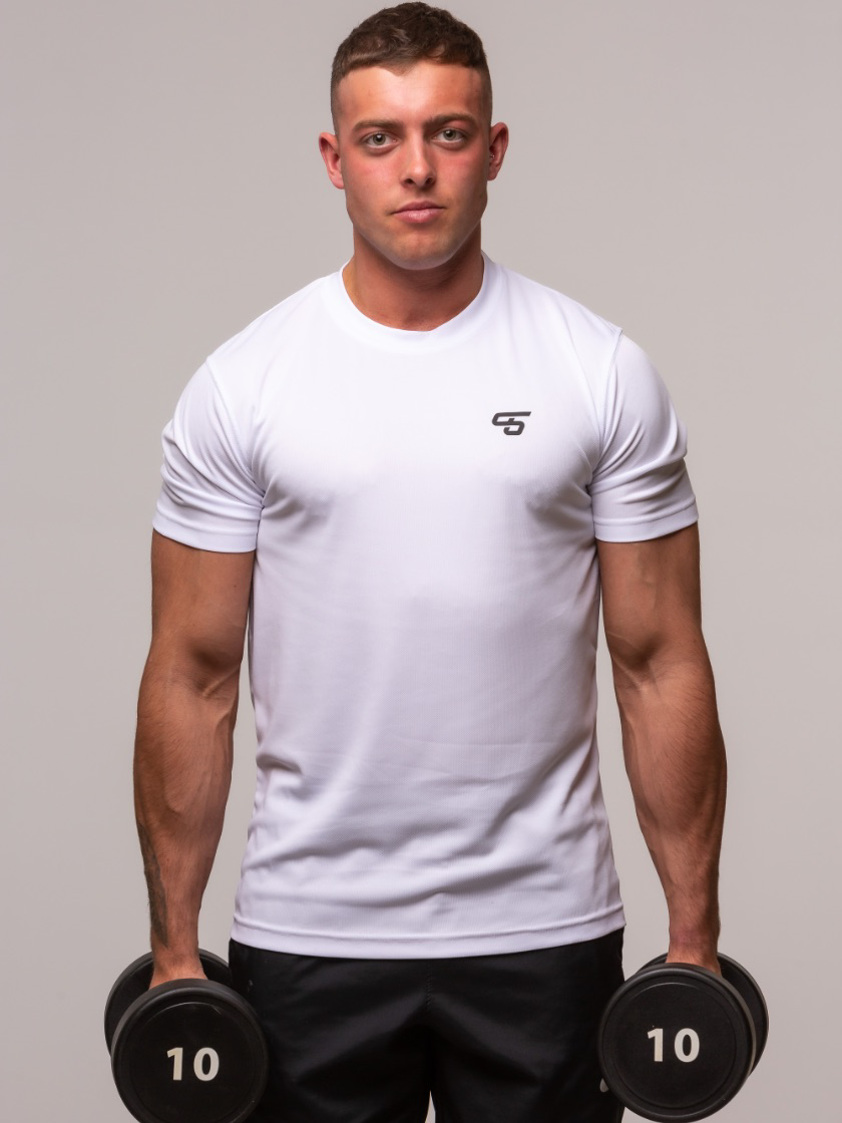 White Scott & Blakey Basic Tee Small Logo