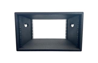 RS 6U - 6U 19" Rack Sleeve, Rack Strip Front & Rear, Painted Black