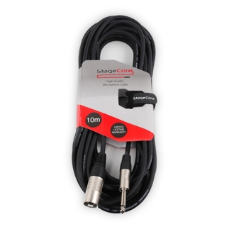 CORE301 - 6.35mm Mono Jack Plug - Male XLR Connector - 10m