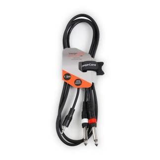 AIROH170 - 1 x 3.5mm Stereo Plug - 2x 6.3mm Jack Plugs