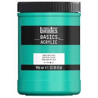 Bright Aqua Green Liquitex Basic Acrylic Colours Paint 946ml