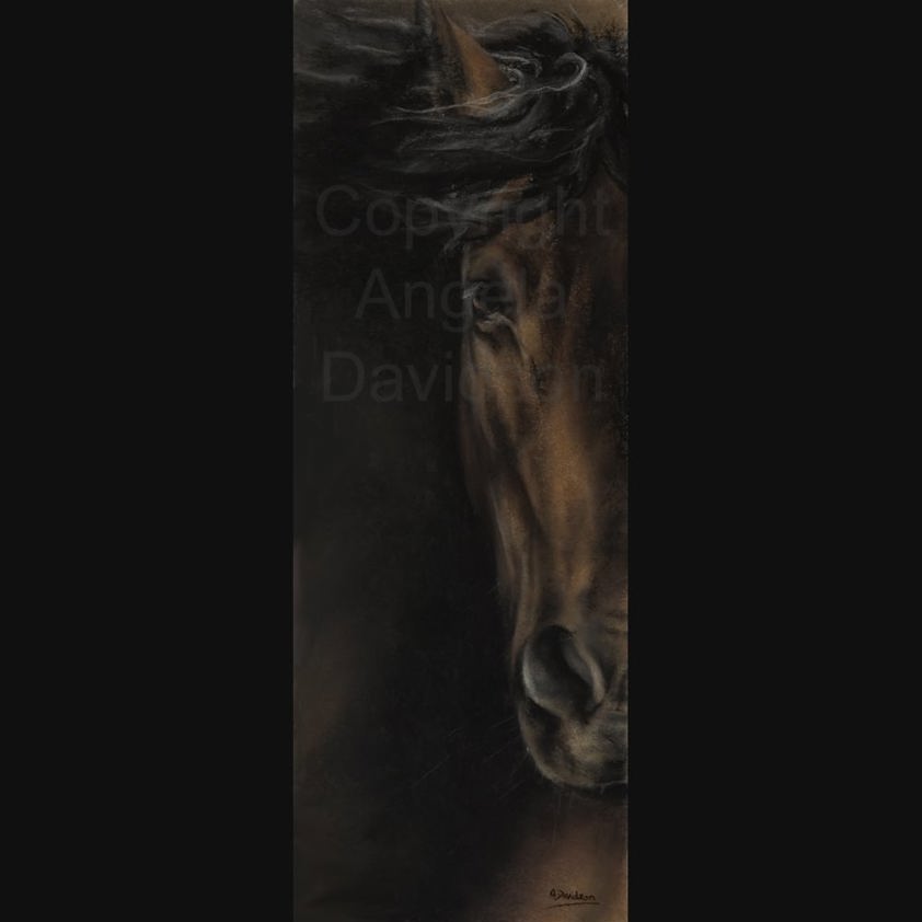 Drifting: A Stallion Horse Print by Angela Davidson Art