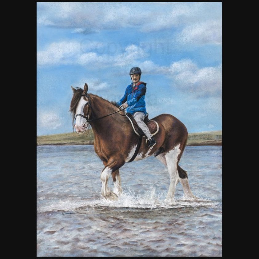 Reunited: A Clydesdale Horse Print by Angela Davidson Art