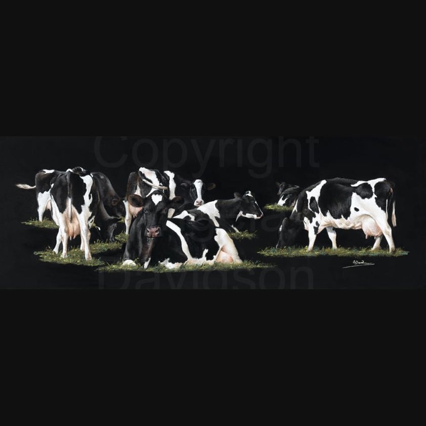 Daily Milk: A Holstein Cattle Print by Angela Davidson Art