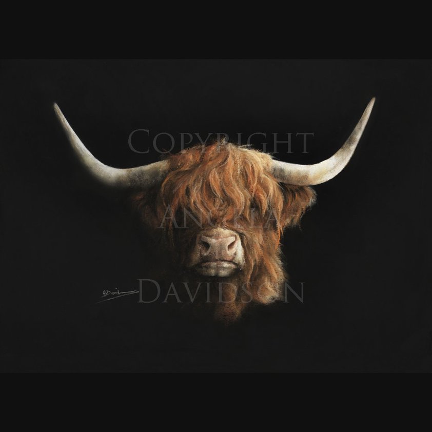 Highland Cow Art: Agnes brown highland cow print