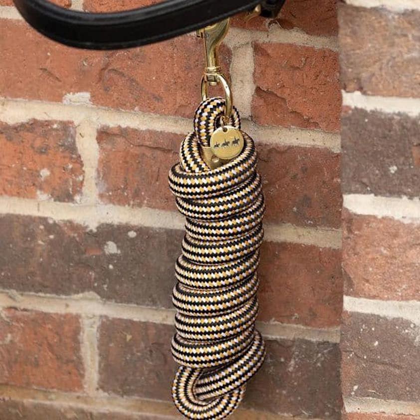 Royal Fassin Ropes Supreme Products Royal Occasion Lead Rope - Black/White/Gold