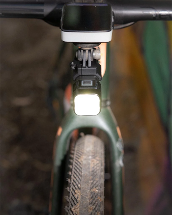 Knog Blinder 1400 front bike light fitted to a road bike