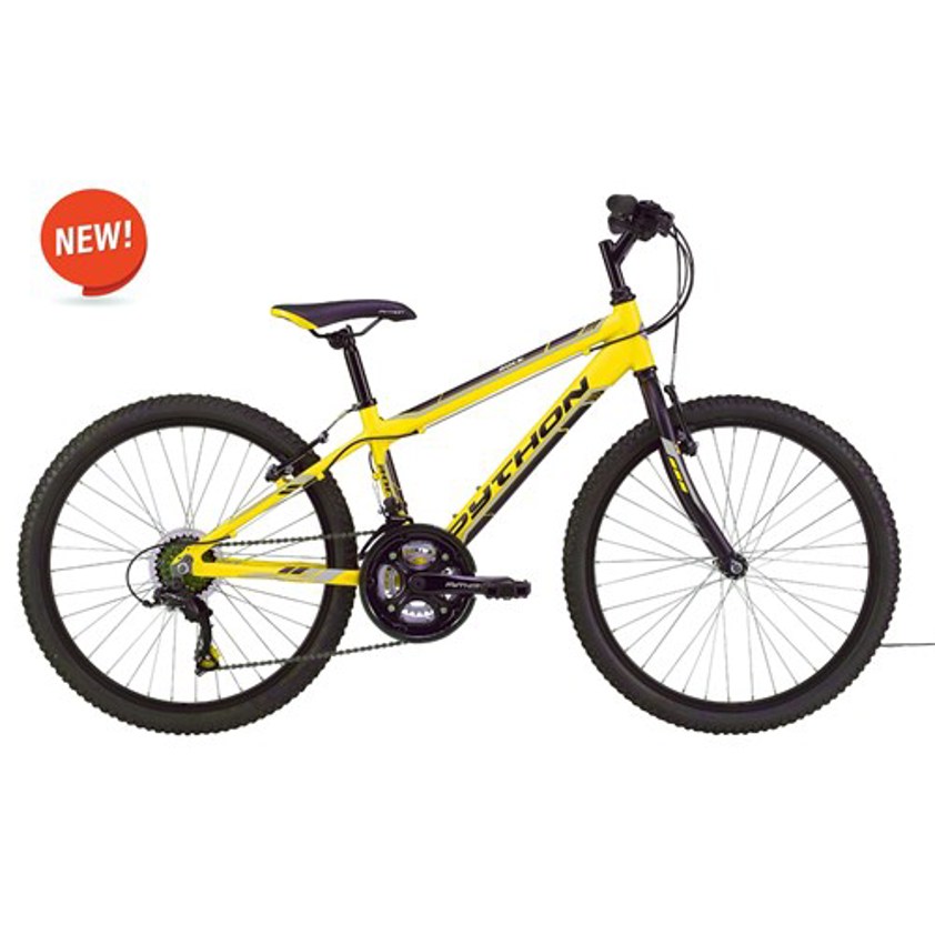 Python Rock 24" Boys Hybrid Bike - Yellow/Black