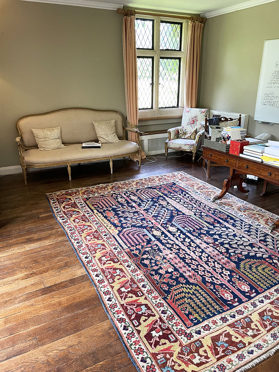 The office: Antique Persian rug