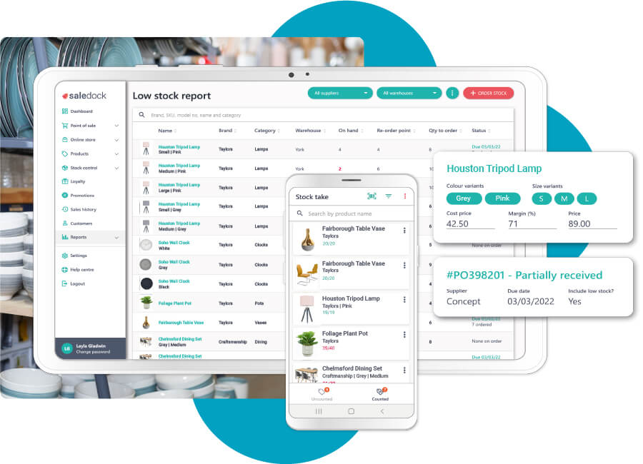 Stock & inventory management for homeware & furniture stores - POS for homeware retailers
