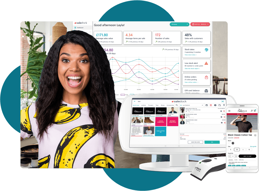 Saledock retail ePOS, eCommerce, analytics, stock and inventory management solution